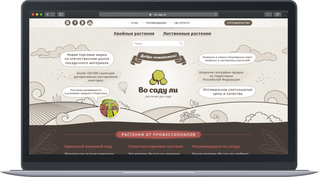 Портфолио: Разработка сайта для питомника «Во Саду Ли»